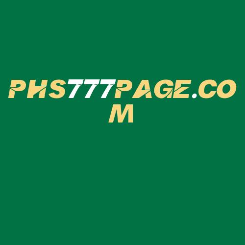 Logo da PHS777PAGE